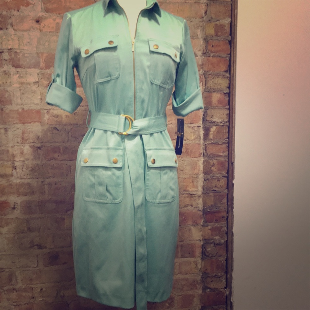 Sharagano classy shirt dress.